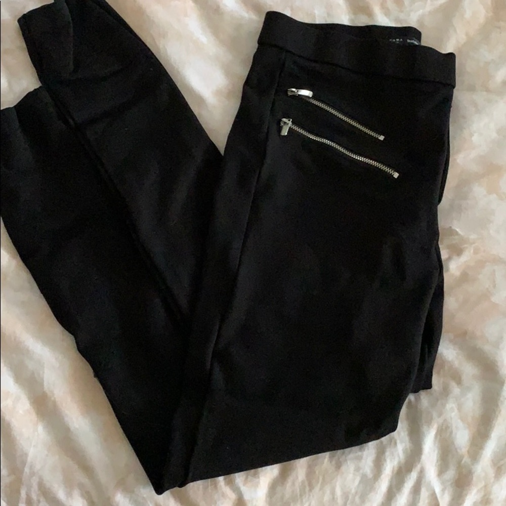 Zara Zipper Detail Leggings